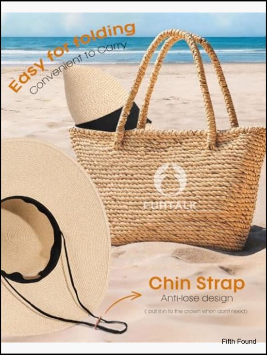 Wide Brim Sun Hat UPF 80 Foldable Packable Floppy Beach Summer Hat main image 5
